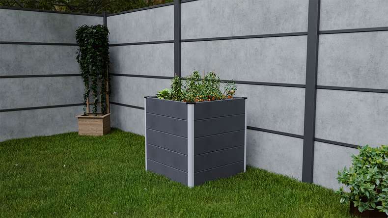 planeo BPC Hochbeet Cube - Anthrazit | DB703 70 x 70 x 75 cm
