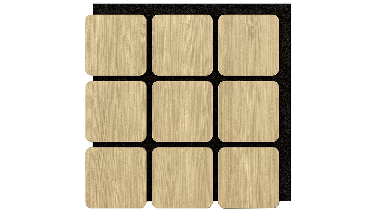Skaben Akustikpaneele SilentWall - Quadrat Eiche Natur Hell - 60 x 58,5 cm