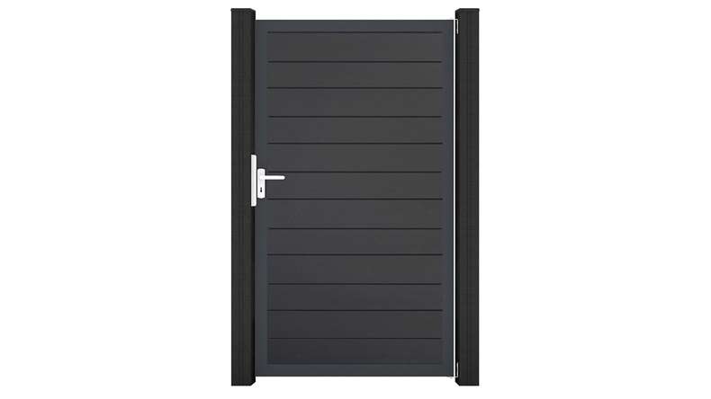 planeo Gardence Simply Small - PVC-Universaltor Anthrazit mit Alu-Rahmen in Anthrazit | DB703 100 x 180 cm