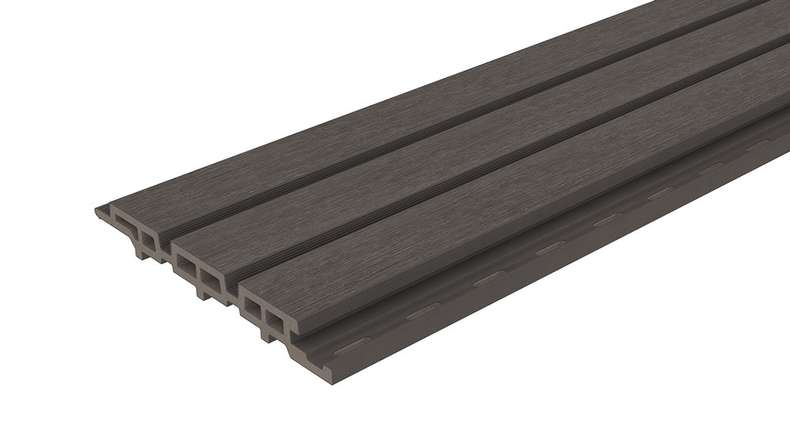 planeo DesignPro - WPC Fassadenverkleidung Dunkelgrau 2900 x 175 mm