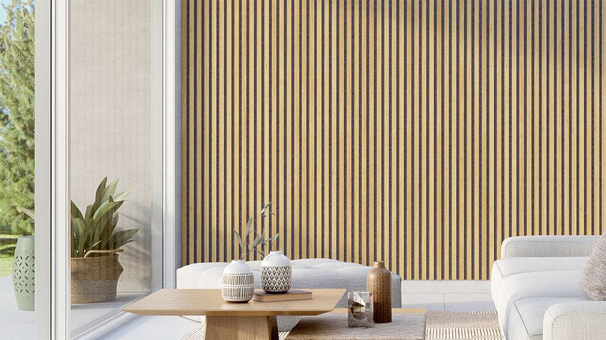 Skaben Akustikpaneele SilentWall Pro - Eiche Hellbraun - 250 x 60 cm