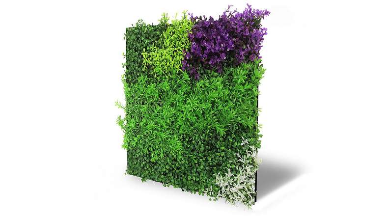 planeo Akustikpaneel - MixWall Leaf Mood Violet Mixed Flora 52 x 52 cm | Kunstpflanze (PLMW-61111)