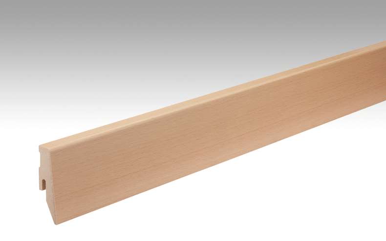 MEISTER Sockelleisten Fußleisten Buche 019 - 2380 x 60 x 20 mm (200049-2380-00019 - 103023019)