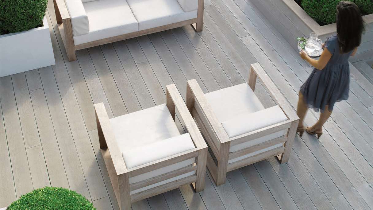 planeo Authoria PureBoard Terrassendiele Massiv - Light Grey 3.6m strukturiert