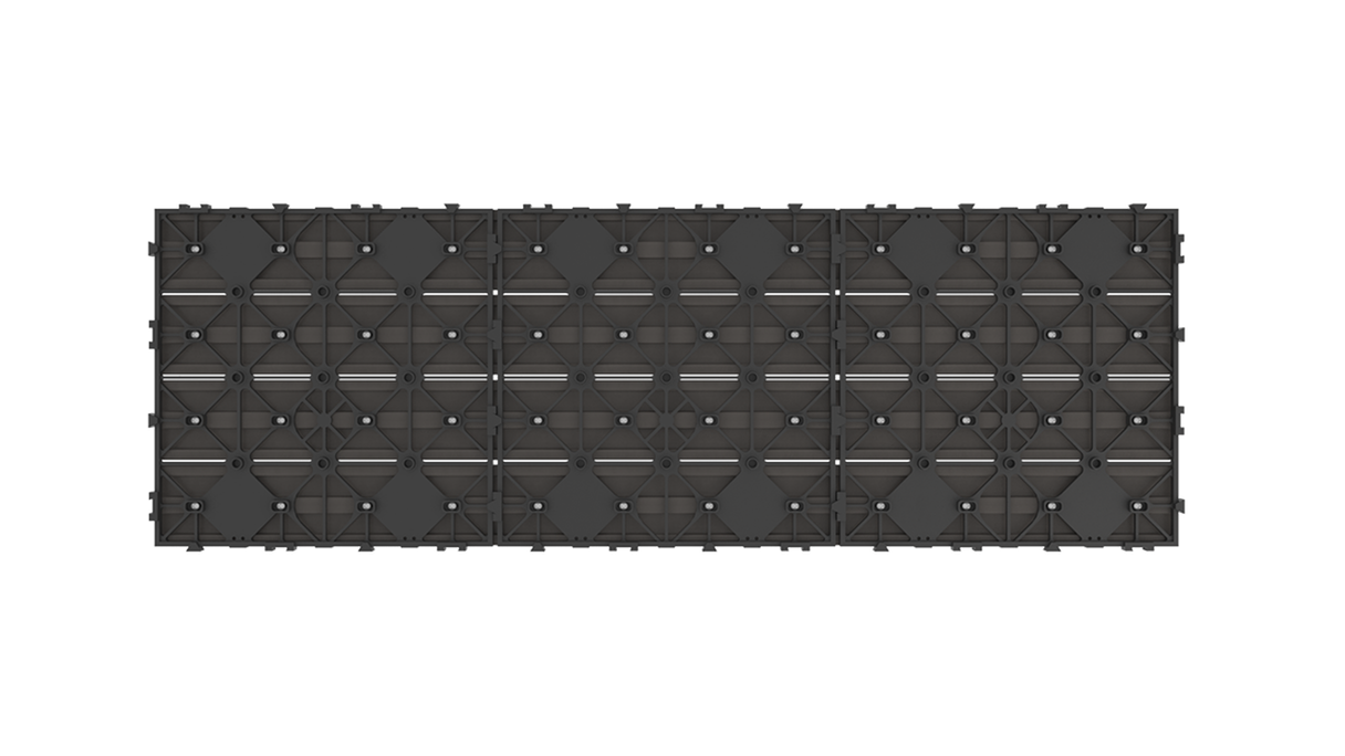 planeo WPC-CoEx-Terrassenfliese Dunkelgrau 90x30 cm