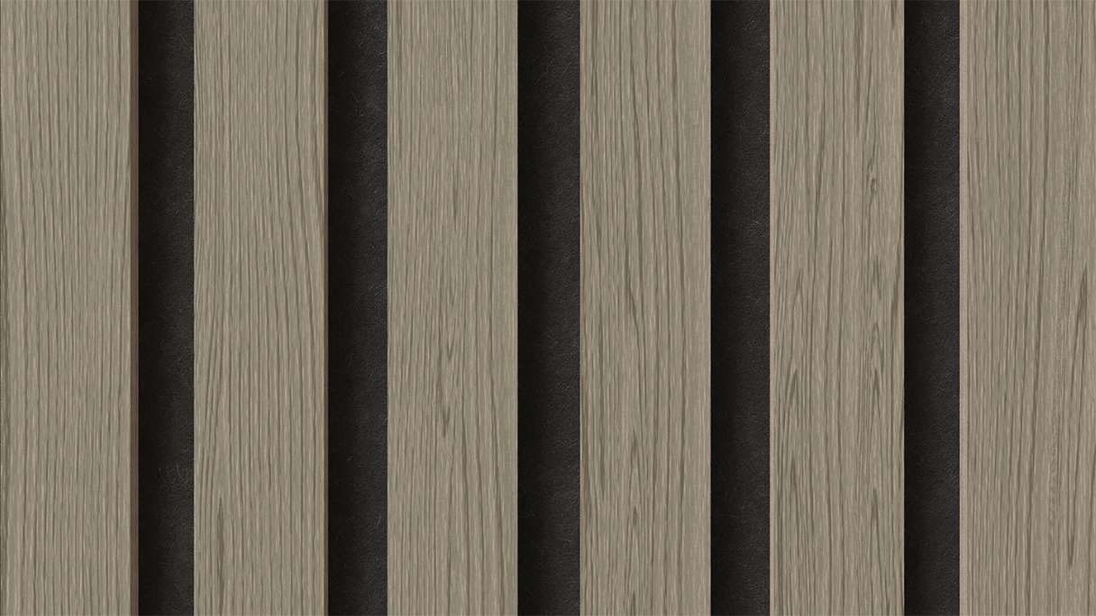 planeo Akustikpaneele - Graueiche 2480 x 600 x 21.5 mm | schwer entflammbar Brandschutz Klasse B