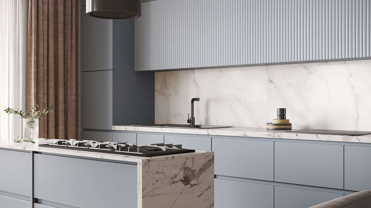 planeo Wallboard - Marble Grey-White Matt - verschiedene Formate