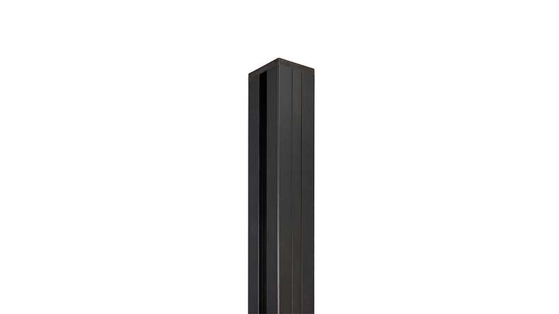 planeo Classic - Alupfosten zum Einbetonieren oder Aufdübeln Anthrazit 7.9 x 7.9 x 240 cm inkl. Kappe