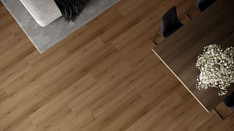 planeo Rigid Klick Vinyl - HOMEtec Pro 50 IXPE Natural Field Oak | Trittschalldämmung integr. (RP-G50-4)