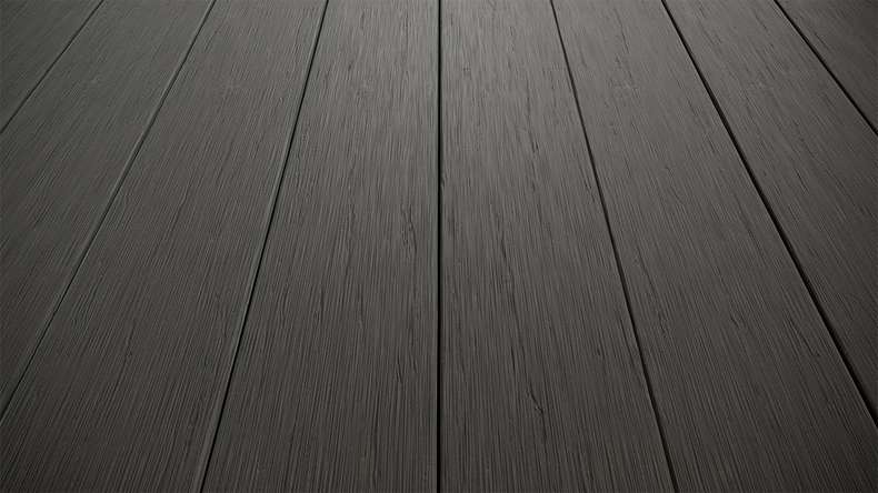 planeo AntikWood WPC Terrassendiele Massiv - Anthrazitgrau 3.6m antik gealtert