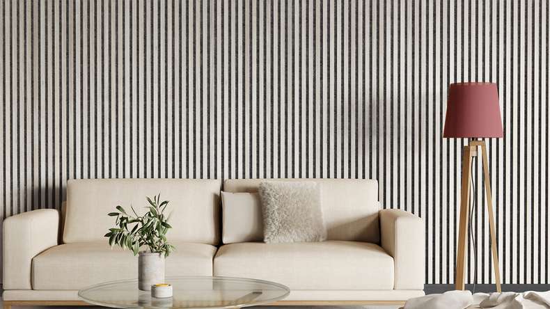 Skaben Akustikpaneele SilentWall Comfort - Eiche Weiß - 250 x 30 cm