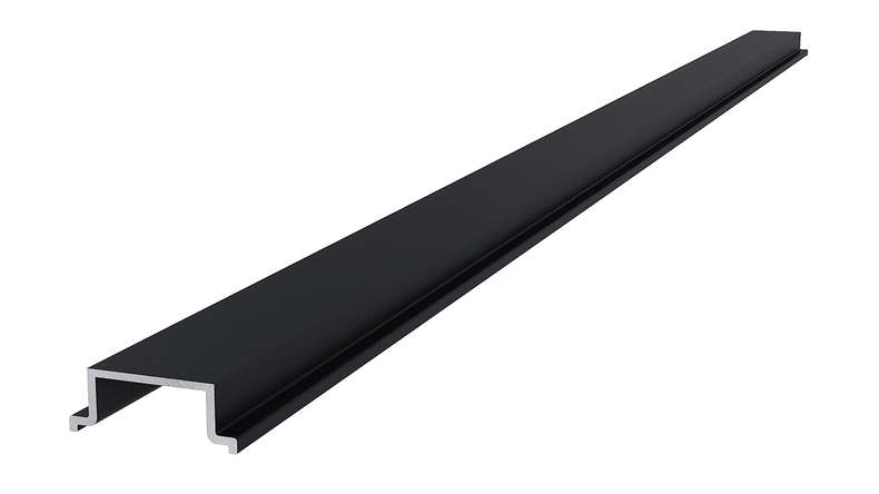 planeo Aluminium Pfostenabdeckleiste Schwarz 190 cm