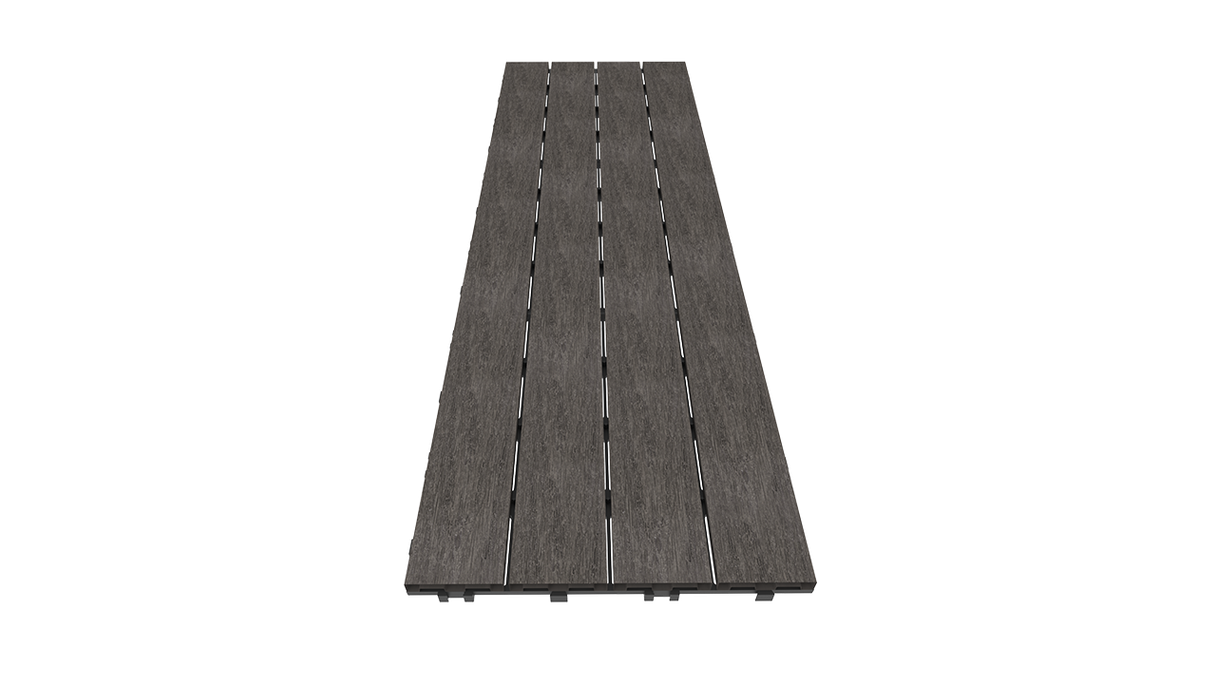 planeo WPC-CoEx-Terrassenfliese Dunkelgrau 90x30 cm