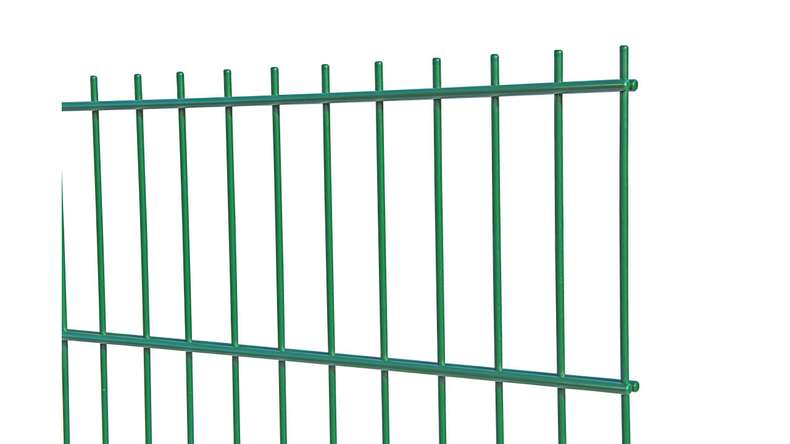 Doppelstabmattenzaun schwer 8/6/8 RAL 6005 Moosgrün - 2030 x 2510 mm