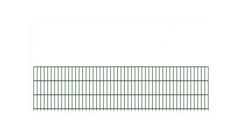 Doppelstabmattenzaun leicht 6/5/6 RAL 6005 Moosgrün - 630 x 2510 mm