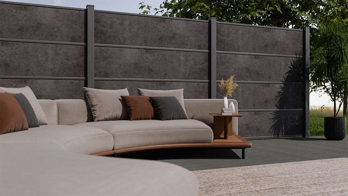 planeo Gardence Resistant - Einzelprofil Anthrazitgrau 180 x 45 x 8mm