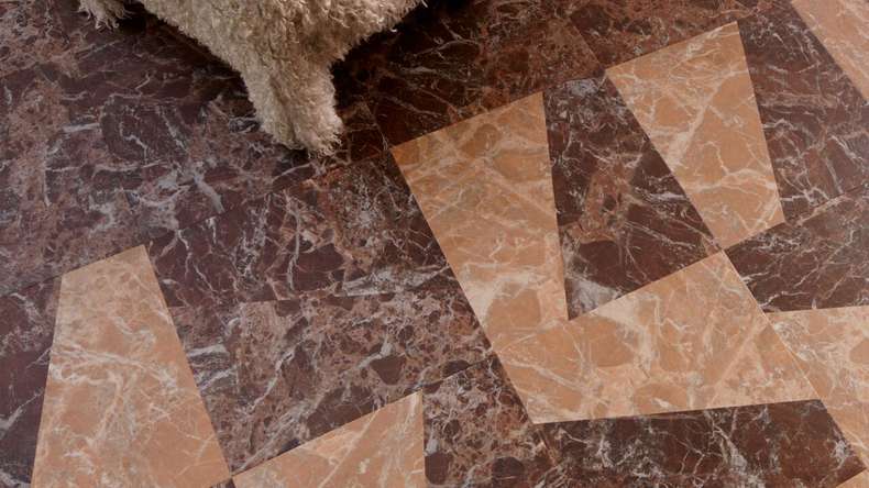 Forbo Allura Material 70 Klebevinyl - Peach Marble Trapezoid 500 x 500 mm (63788DR7)
