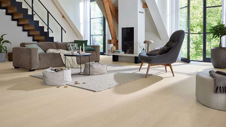 MEISTER Lindura-Holzboden HD 400 - 20229 Eiche natur perlweiß ultramattlackiert 2200 x 270 x 11 mm (500214-2200270-20229)
