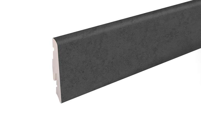 planeo Sockelleiste SolutionX 2in1 - 2400 x 14 x 58 mm Eiche Anthrazit (SL0026)