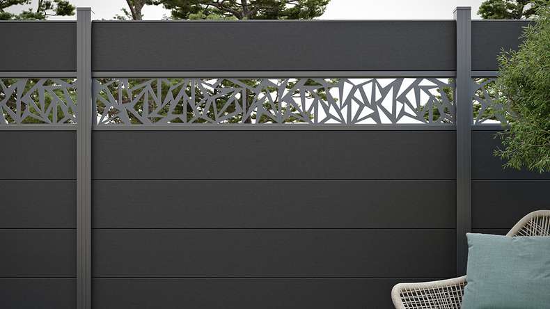 planeo Gardence Strong XL - BPC-Gartenzaun Standard Anthrazitgrau