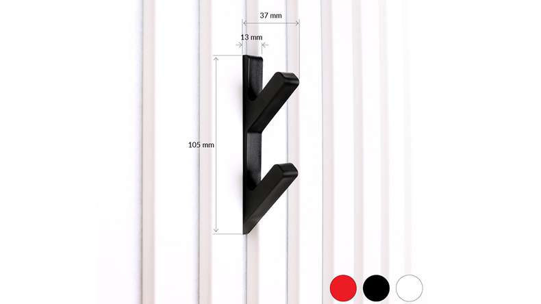 planeo 3D Haken - Schwarz 2 Stk
