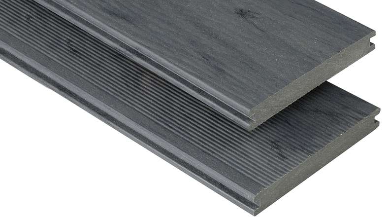 planeo WPC - Terrassendiele massiv Räuchereiche 2,10m - geriffelt