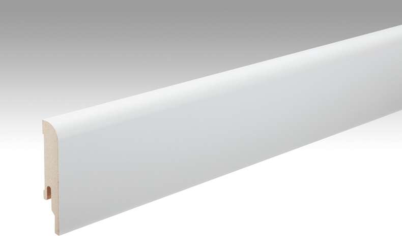MEISTER Sockelleisten Fußleisten Uni weiß glänzend DF 324 - 2380 x 80 x 16 mm (200006-2380-00324 - 693923324)