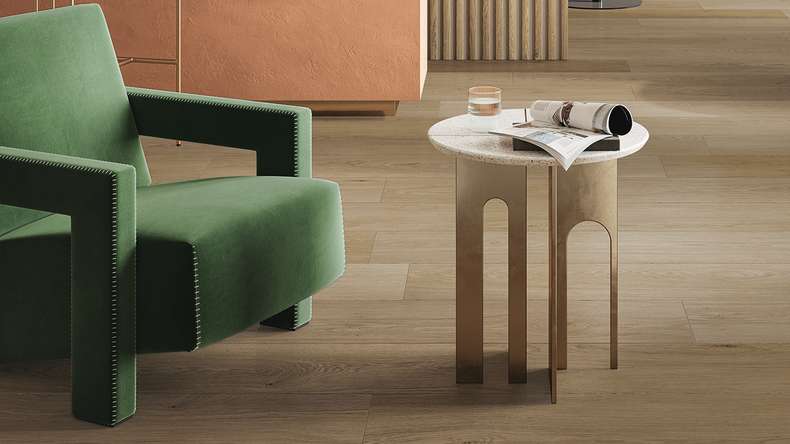 Gerflor Klebevinyl - Creation 70 Lounge Oak Chestnut | Synchronprägung