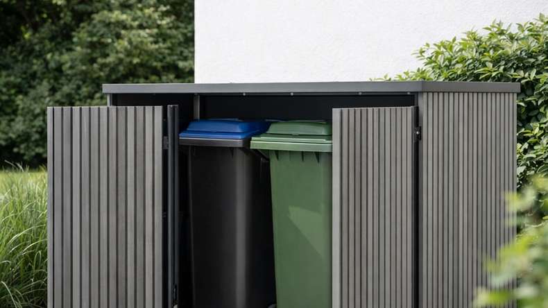 planeo DesignPro - WPC Fassadenverkleidung Dunkelgrau 2900 x 175 mm