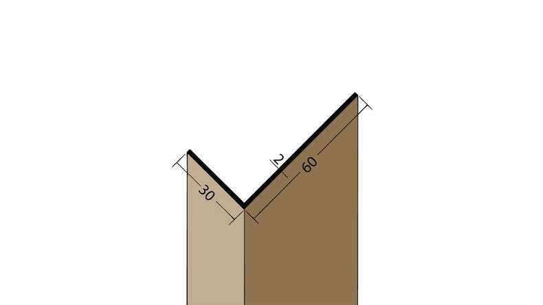 planeo Protect Winkelprofil - WP 30x60x2500mm braun