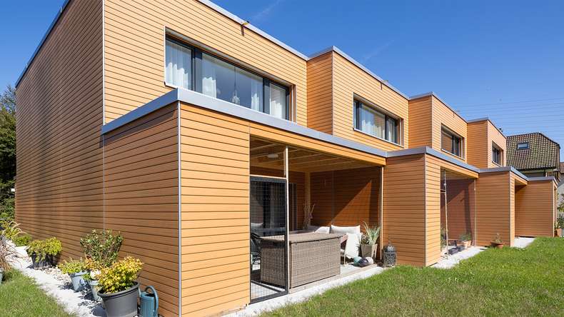 planeo Fassado - WPC Rhombusleiste Fassadenverkleidung Prime Bernsteinbraun Small 4 m