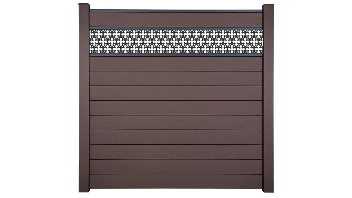 planeo Gardence Strong - BPC-Steckzaun Oriental Terra 180 x 180 cm