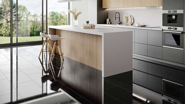 planeo Laminat - Stone 2.0 Schwarz High gloss (FE00611)
