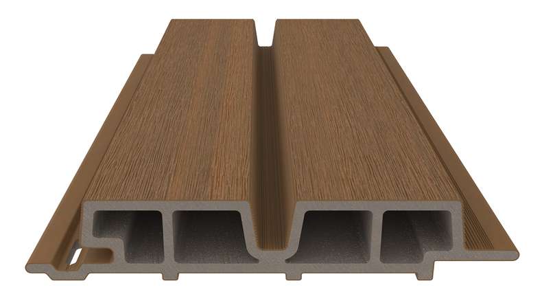 planeo LINEA Wide - WPC CoEx Fassadenverkleidung Burma Teak 2900 x 181 mm