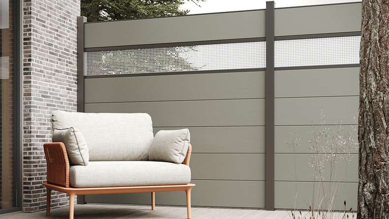 planeo Gardence Strong XL - BPC-Gartenzaun Grau