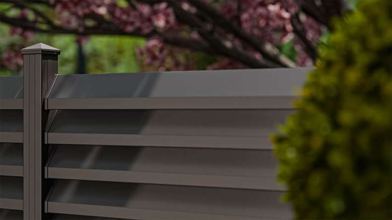 planeo Gardence Metallic Rhombus - Alu-Gartenzaun Quadratisch Anthrazit | DB703