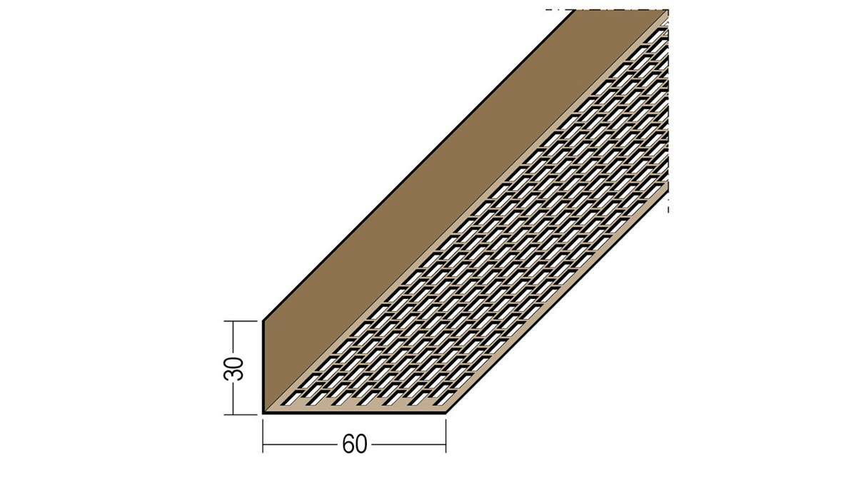 planeo Protect Lüftungswinkelprofil - LÜW 30x60x2500mm schwarz