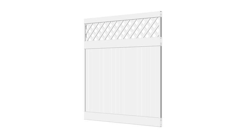 planeo Privara - PVC Steckzaun Weiß mit Rankgitter - UV-Beständig | 177 x 178 cm