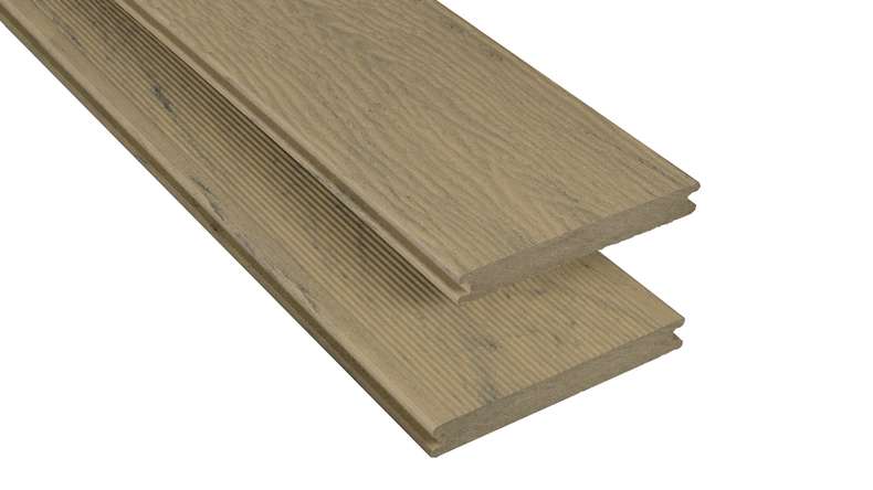 planeo WPC - Terrassendiele massiv Samtesche matt 3,30m - geriffelt