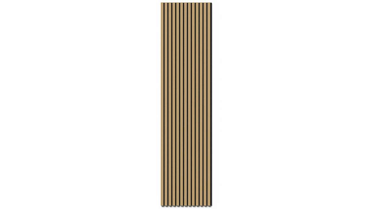 planeo Akustikpaneele - Eiche Natur 2480 x 600 x 21.5 mm | schwer entflammbar Brandschutz Klasse B