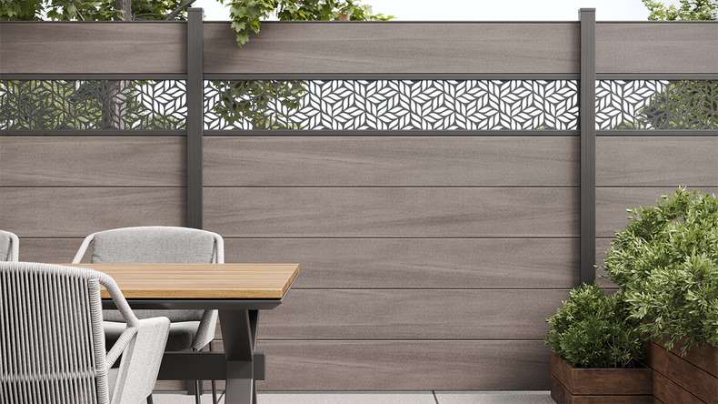 planeo Gardence - Designeinsatz Leafs 179,5x25,5x0,15 cm