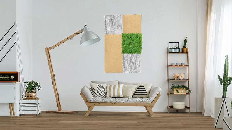 planeo Akustikpaneel - MixWall Mineral Mood Polar Marble 52 x 52 cm | Echtstein (PLMW-10411C)