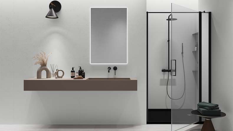 planeo Wandverkleidung SPC - CeraRock Tile Concrete White 120 x 60 cm