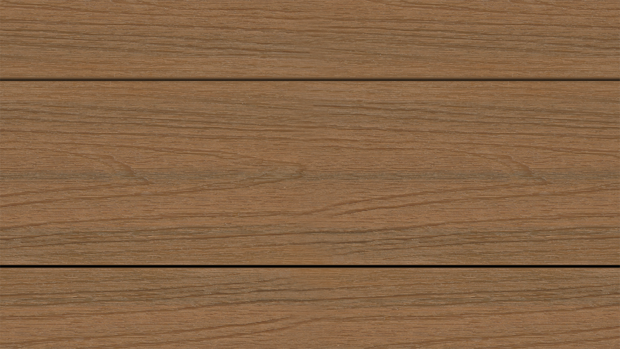 planeo UNIDeck - WPC CoEx ummantelte Terrassendiele Burma Teak 3m - strukturiert/glatt gebürstet