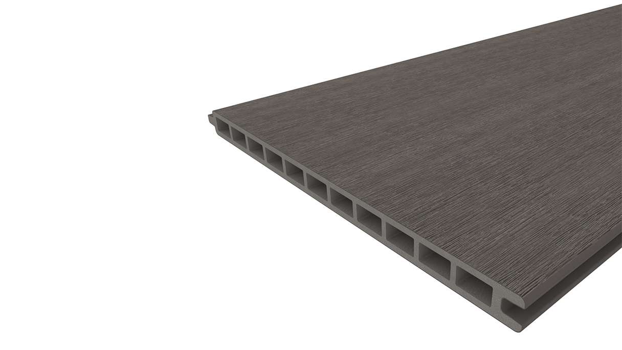 planeo INFINITY XL-Board - WPC CoEx Steckzaun Dunkelgrau 176 x 183 cm