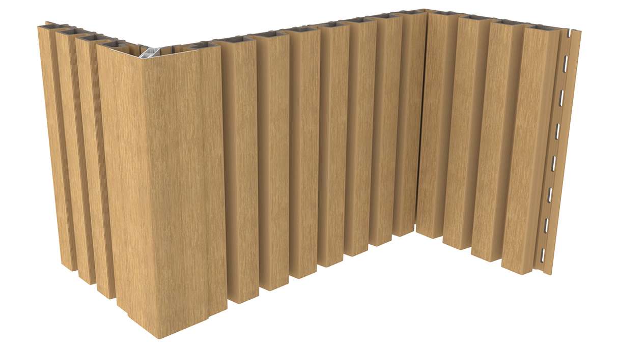 planeo LINEA Slim - WPC CoEx Fassadenverkleidung Sand 2900 x 215 mm