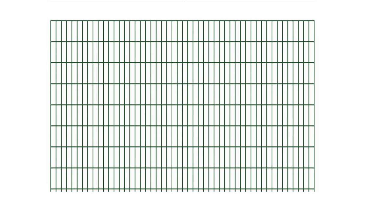 Doppelstabmattenzaun leicht 6/5/6 - Breite 2510 mm RAL 6005 Moosgrün
