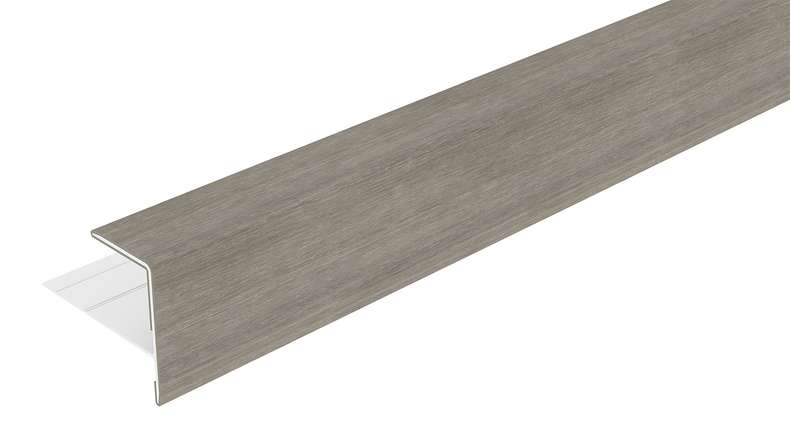 planeo LINEA - Alu CoEx Endprofil Hellgrau 3000 x 74 x 61 mm