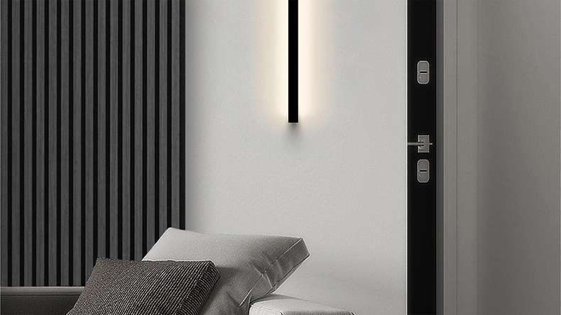 Skaben Akustikpaneele SilentWall - Eiche Natur Schwarz - 244 x 56 cm
