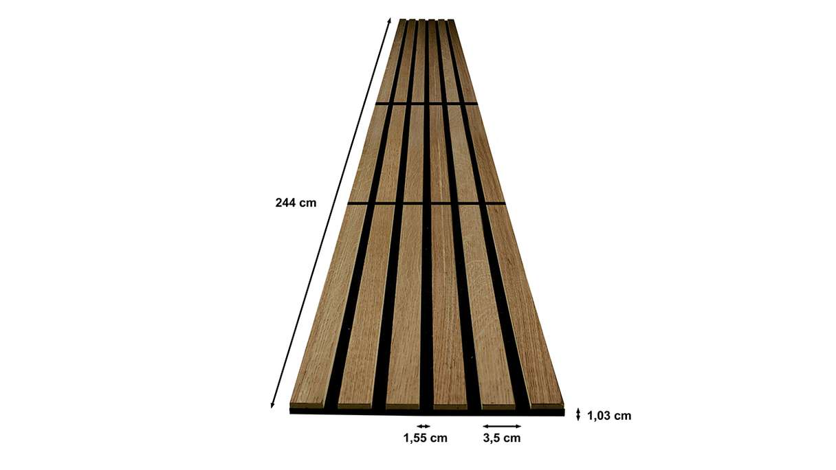 Skaben Akustikpaneele SilentWall Compact - Eiche Rustikal - 244 x 30,5 cm